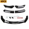 For Chevy Camaro SS Glossy Black Front Bumper Lip Splitter Spoiler Dual-Layer