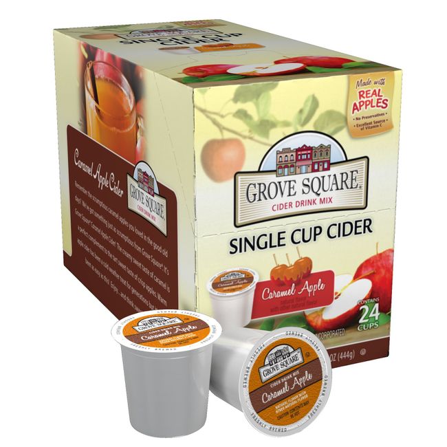 Grove Square Cider Pods, Caramel Apple, Single Serve (Pack of 24) (Packaging May Vary)