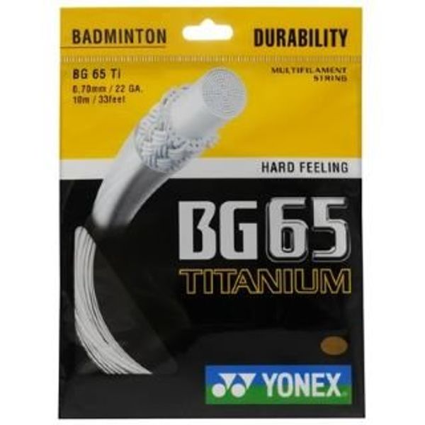 Yonex BG 65 Titanium Badminton String Set White -