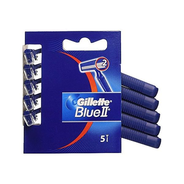 Gillette Blue II Men's Disposable Razors, 5 Pack