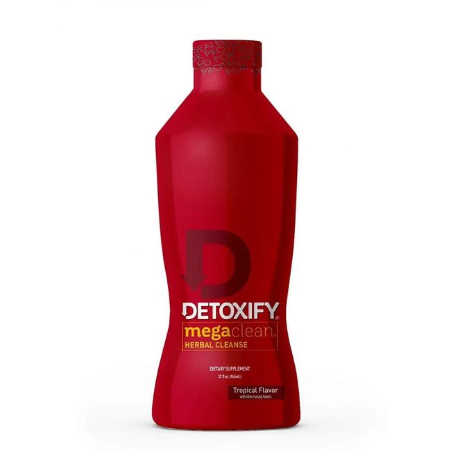 Detoxify MEGA-CLEAN Detox -Body Cleanse Herbal Cleanse- Tropical Flavor 32oz NEW