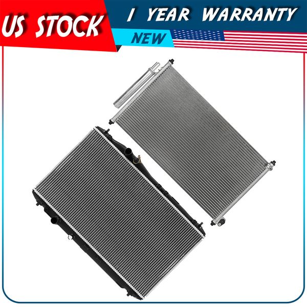 Radiator and AC Condenser Kit For 2016 2017 2018 Acura ILX Replacement