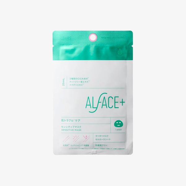 ALFACE Sensitive Mask, 1 Sheet, Skin Trouble Care, Smooth Mask, Vegan, Preservative-Free