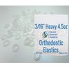3/16 Inch Orthodontic Elastic Rubber Bands - 100 Pack - Clear Latex Free, Heavy 4.5 Ounce Small Rubberbands, Braces, Dreadlocks Hair Braids, Tooth Gap, Packaging, Crafts - Sonic Dental - Made in USA