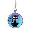 Gotham Decor Bright Eyed Retro Cat Ceiling Fan and Light Pull Chain Pendant