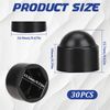 30Pcs Bolt Nut Protective Cap M8 X 13mm Plastic Hexagonal Screw Protection Cap Dome Plastic Bolt Caps (Black)