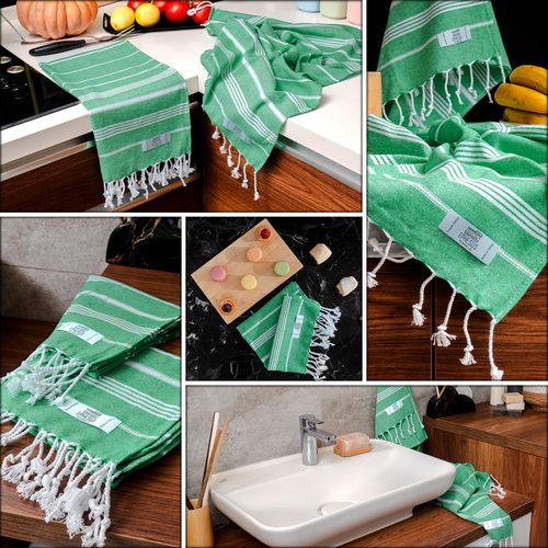 EPHESUS TOWELS Hand Towels - Set of 2 | 18" x 30" - Decorative Turkish Hand Towel for Bathroom, Kitchen, Guest, Face, Hair, Tea, Dishcloth (Sultan, Pack of 6, Benetton)