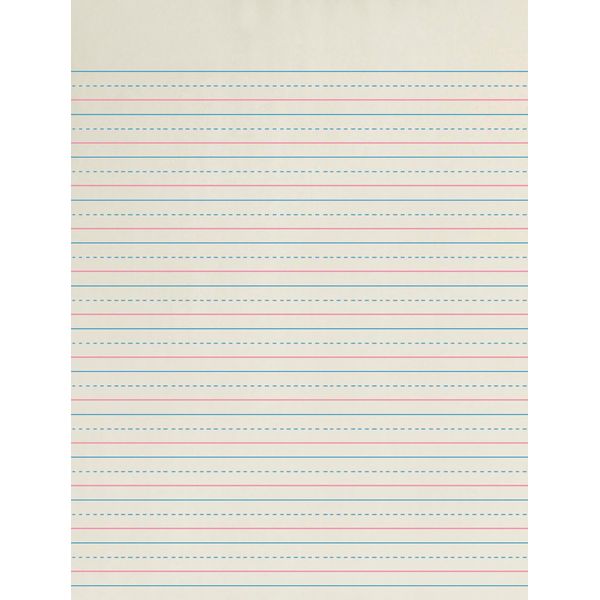 School Smart Zaner-Bloser Paper, 1/2 Inch Ruled, 8 x 10-1/2 Inches, 500 Sheets White