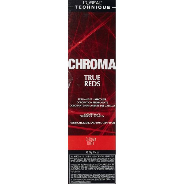 L'oreal Paris Chroma True Reds Permanent Hair Color, Chroma Ruby, 1.74 Ounce