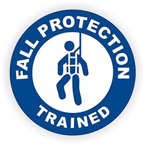 Fall Protection Trained Hard Hat Sticker / Helmet Decal Label Lunch Tool Box
