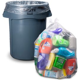 Recycling Trash Bags 55 Gallon, (50 Count W/Ties) Large Blue