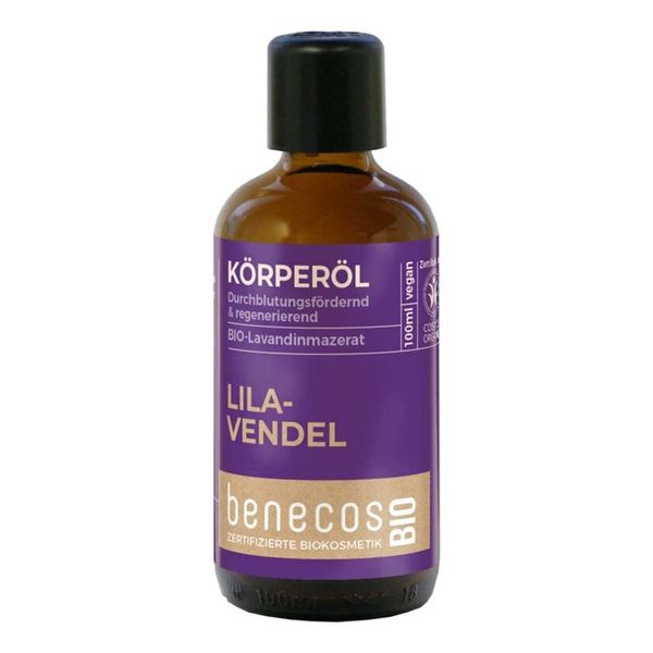 benecos Organic Body Oil Organic Lavandin Macerate Purple Vender - Promotes Blood Circulation