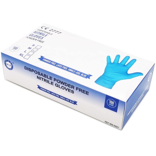 Universal Lian Shou Disposable Powder Free Nitrile Gloves CATIII Medical Examination (L)