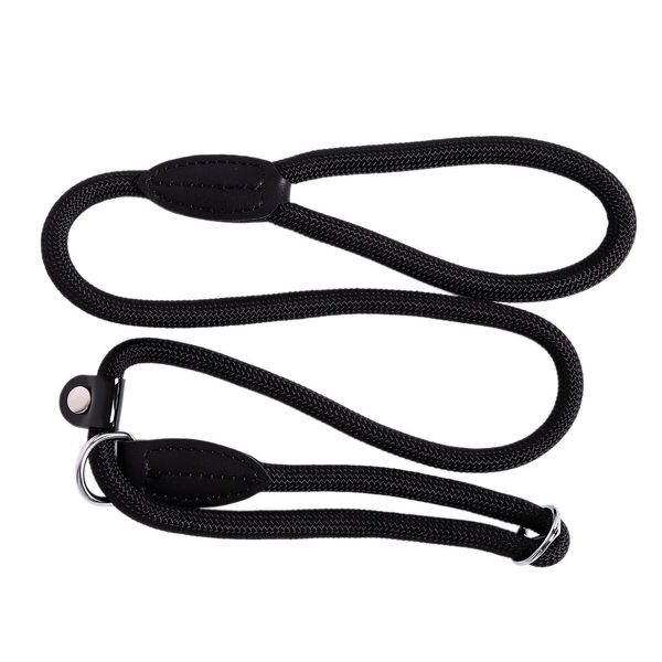 Retriever Leash, Dog Leash, Training Leash, Slip Lead, (120 cm, black)