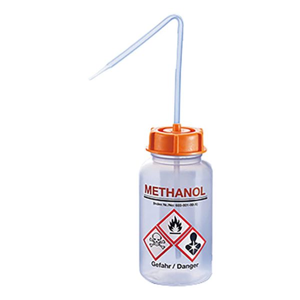 Cow Tex (Kautex) Chemicals Identification Safety Wash Bottles Methanol 250ml/3 – 6866 – 04