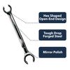 Pipestation Split Ring Spanner for 15mm and 22mm Plumbing Compression Fittings | Flare Nut Spanner | Double End Open Ring Spanner | Crows Foot Spanner | Hand Tools | Plumbing Tool | Plumbers Spanner