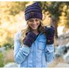 Funky Junque Lined Texting Gloves: 4-TONE Kaleidoscope #32
