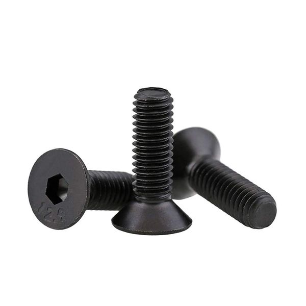BOZONLI Hex Bolts High Tensile Socket Cap Countersunk Screws Flat Head Socket Bolt Black, M6×35mm,10 pcs
