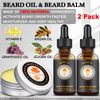 Upgraded Beard Grooming Kit w/Beard Conditioner,Beard Oil,Beard Balm,Beard Brush,Beard Shampoo/Wash,Beard Comb,Beard Scissors,Storage Bag,Beard E-Book,Beard Growth Care Gifts for Men (Pleasant)