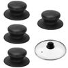 Gusset Wave Pot Lid Knobs 4pcs Heat Resistant Kitchen Cookware Pot Lid Replacement Round Shape Pot Lid Top Replacement Knob