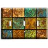 BEAUTIFUL ITALIAN PATCHWORK PRINT TRIPLE LIGHT SWITCH WALL PLATE HOME ROOM DECOR