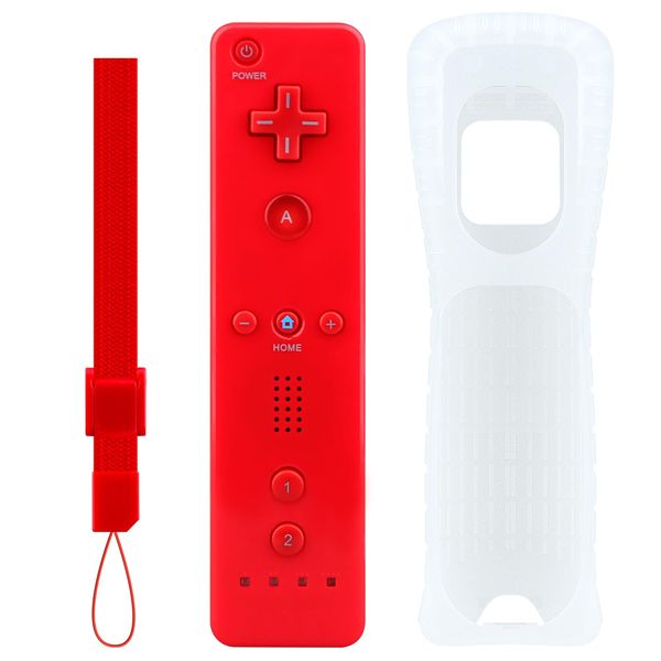 OSTENT Motion Sensor Bluetooth Wireless Remote Controller for Nintendo Wii Console Game Color Red