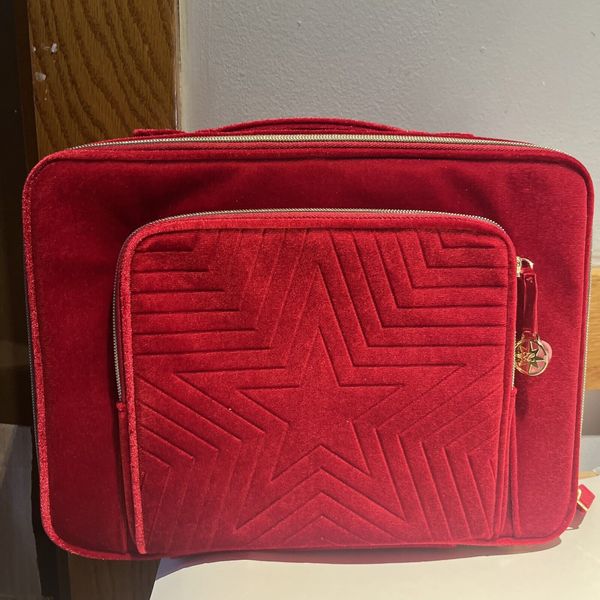 Estee Lauder  Train Case Bag 2023 Limited Edition ~Red Velvet~ with Handle