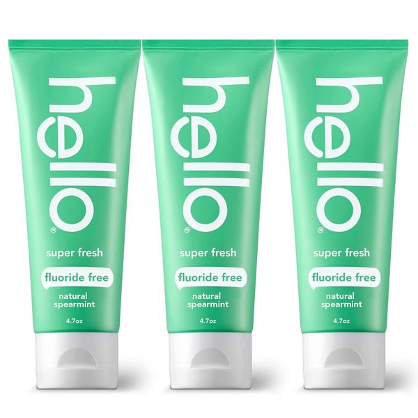 Super Fresh Whitening Toothpaste, Fluoride Free Toothpaste with Natural Spear...