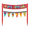 Unique 61772 Multicolor Birthday Confetti Cake Bunting, Plastic