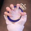 24pcs Nail Tips Gradient Nail Waves Pendant for Wedding, Party, Holiday, Dating, Prom, Daily Life