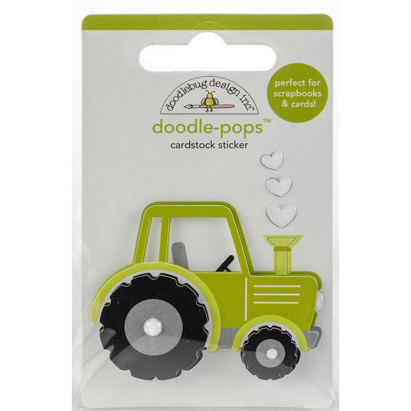 DOODLEBUG DESIGN INC. Doodle-POPS 3D STCKR, us:one size, Trusty Tractor