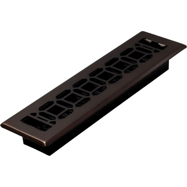 2x12 Inche Rubbed Bronze Finish Scroll Floor Register
