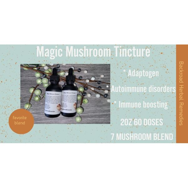 Mushroom Adaptogen Herbal Tincture.  2oz, Autoimmune 