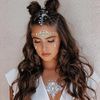 Cinvo Face Gems Glitter 3 Sets Temporary Tattoos Eyes Body Jewels Stickers Bling Rhinestone for Rave Festival Party Costume Event Carnival- Design A