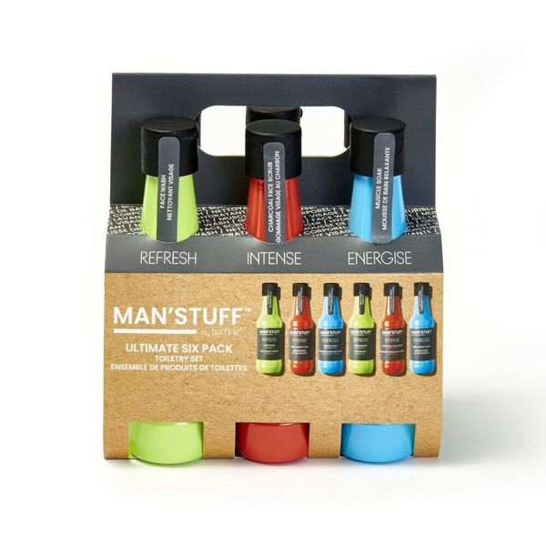 Man Stuff Skincare Toiletry & Bath Gift Set Men's 6 Pack Black Pepper Xmas