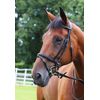 Gallop Padded Bridle and Rubber Reins set (Brown, Full)