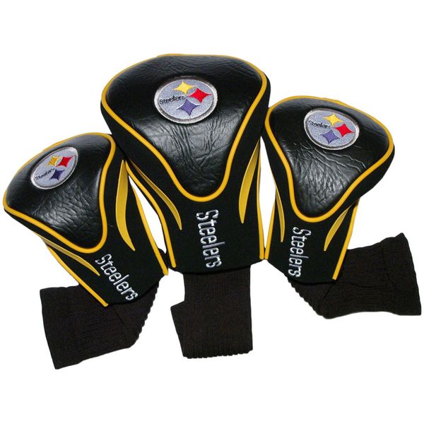 Team Golf NFL Contour Golf Club Headcovers (3 Count), Numbered 1, 3, & X, Fits Oversized Drivers, Utility, Rescue & Fairway Clubs, Velour lined for Extra Club Protection