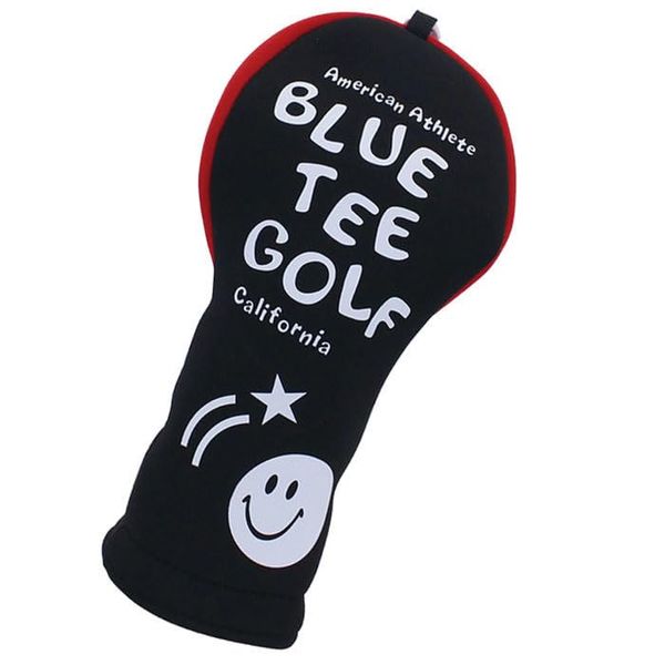 Blue Tea Golf Stretch Smile Headcover HC-034 [UT/Utility] Black
