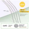 3Pcs Sliver 120" Metal Ceiling Fan Pull Chain Extension with 90Pcs Matching Conn