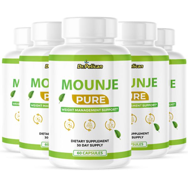 Mounje Pure- Immune & Weight Support- 5 Bottles- 300 Capsules