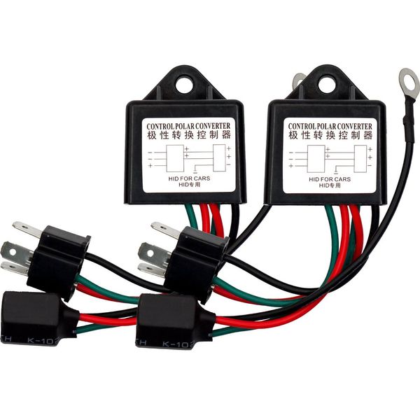 Goldleaf Polarity Conversion Relay x 2 Set, Converts H4 High Low Switching Negative Control to Positive Control