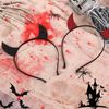 2 Pack Devil Ears - Black & Red Devil Horns Headband for Halloween Cosplay
