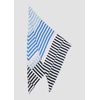 s.Oliver Square Scarf - Viscose Mix with Stripes & Pattern, navy, Unit size