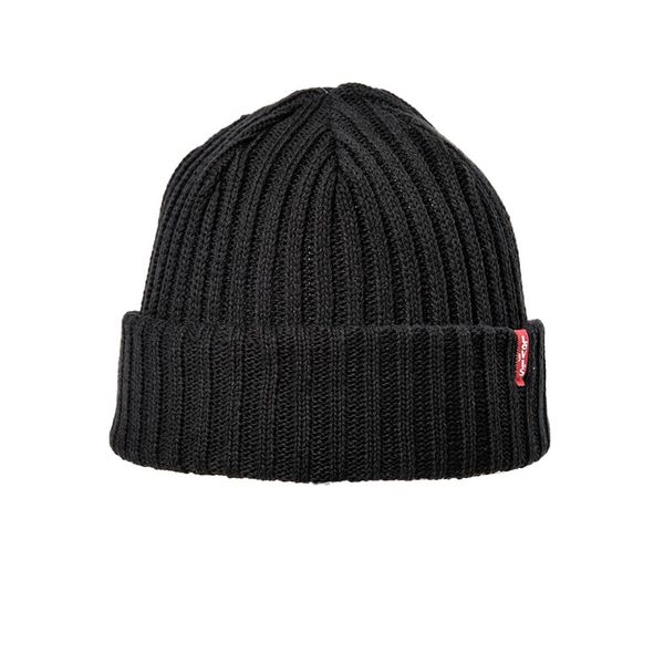 Levi's Unisex Ribbed Beanie Beanie, Black, One size