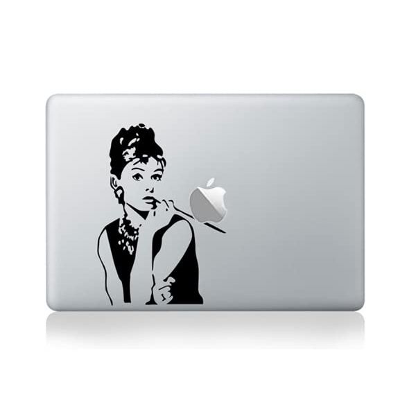 Audrey Hepburn dts-macbook13-blk Sticker C1 [parallel import goods]