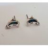 Sterling Silver TINY 6x9mm Light Blue Dolphin Porpoise Studs Stud Earrings!