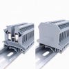 10Pcs D-UK2.5BG DIN Rail Mounted Terminal Block End Cover - Gray