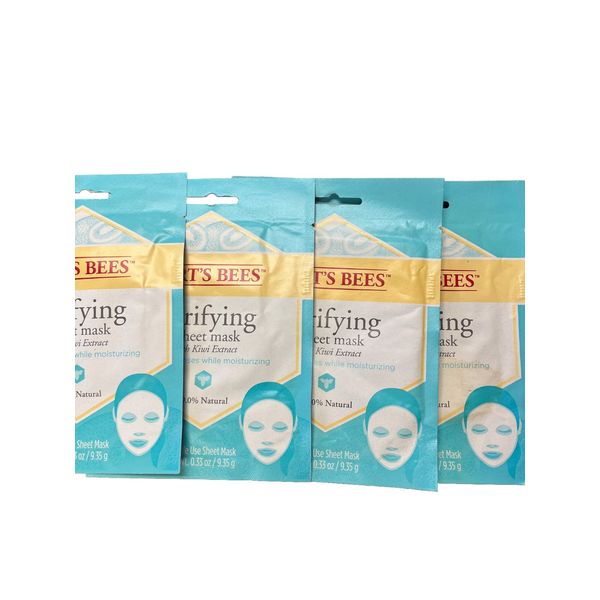 Burt's Bees Facial Mask With Kiwi Extract 0.33oz (Each) 4 Pack