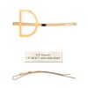 Spinningdaisy Initial Charm with Crystal Accent Hair Pin D Gold
