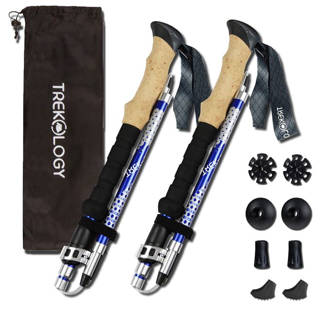 TREKOLOGY Trekking Poles, Hiking Sticks Collapsible Hiking Poles Walking Sticks for Seniors Balance Hiking Poles for Women Walking Sticks for Women Balance Walking Sticks for Hiking Poles Collapsible